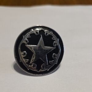 Elegant Silver Star Women's Ring